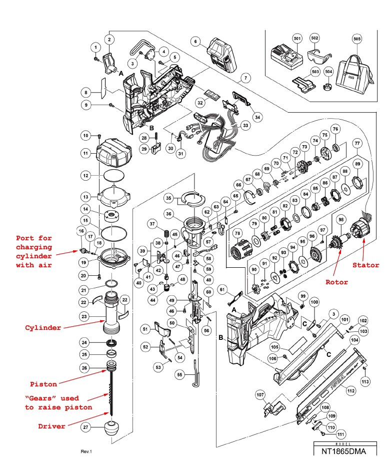 35 Hitachi Nail Gun Parts Diagram - Wiring Diagram Database